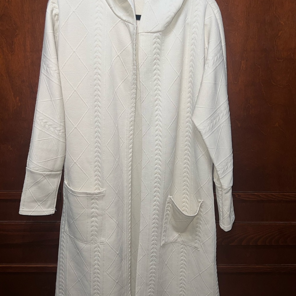 Elegant light beige Textured Coat